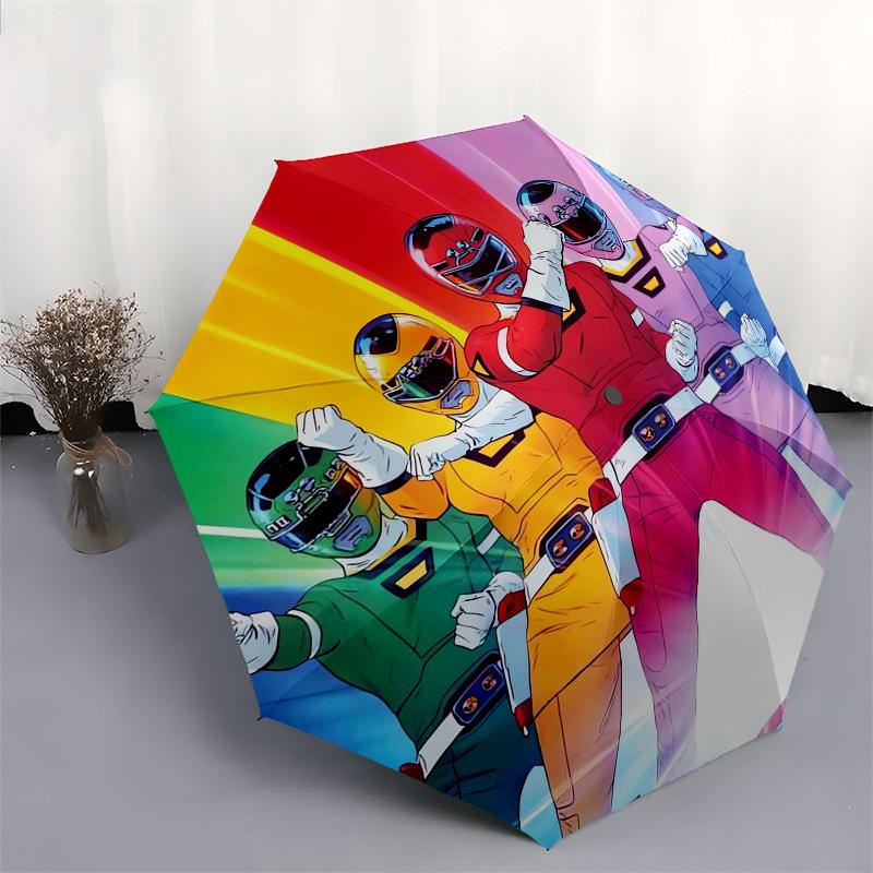 1pc Power Rangers Themed High-quality Umbrella,Automatic Opening and Closing Umbrella,Multi-functional Umbrella G0811386