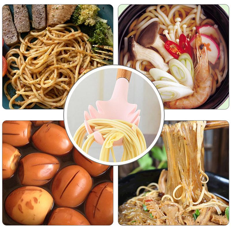 1 шт. цельная силиконовая ложка для спагетти, вилка для пасты, сито для лапши