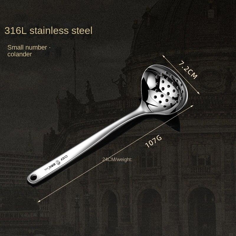 1 шт., ложка для горячего горшка из нержавеющей стали 316, бытовая ложка для супа, большая ложка для супа с длинной ручкой, коммерческая ложка с защитой от ожогов, углубленная ложка