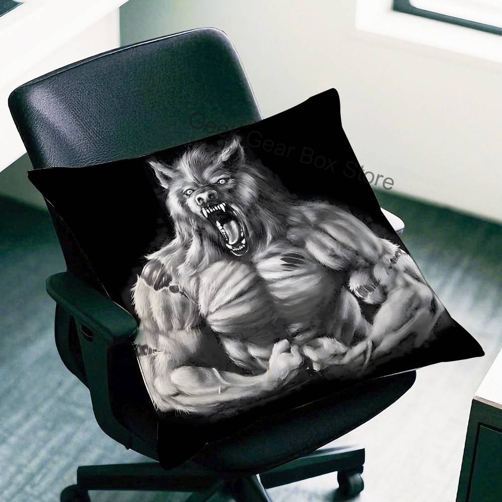 Alpha Sigma Wolf Cool Pillow Case For Sofa Decor Car Office Room Printing Cushion Cover Decorations and Protector