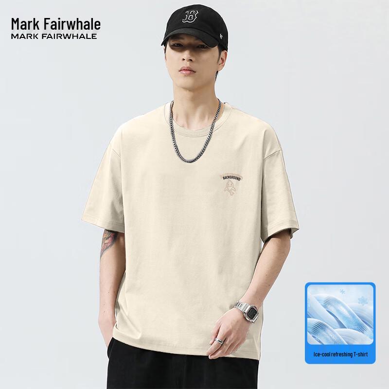 Mark Fairwhale Мужская крутая хлопковая футболка с логотипом акулы