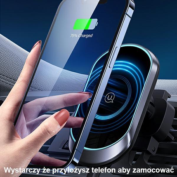 Usams Uchwyt Indukcyjny Magnetycznywireless Charging 15W Do Kratki Went. Czarny/Black Cd182Zj01 (Us-Cd182)