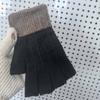 Зимние милые шерстяные плюшевые теплые и холодостойкие студенческие перчатки без пальцев для девочек
