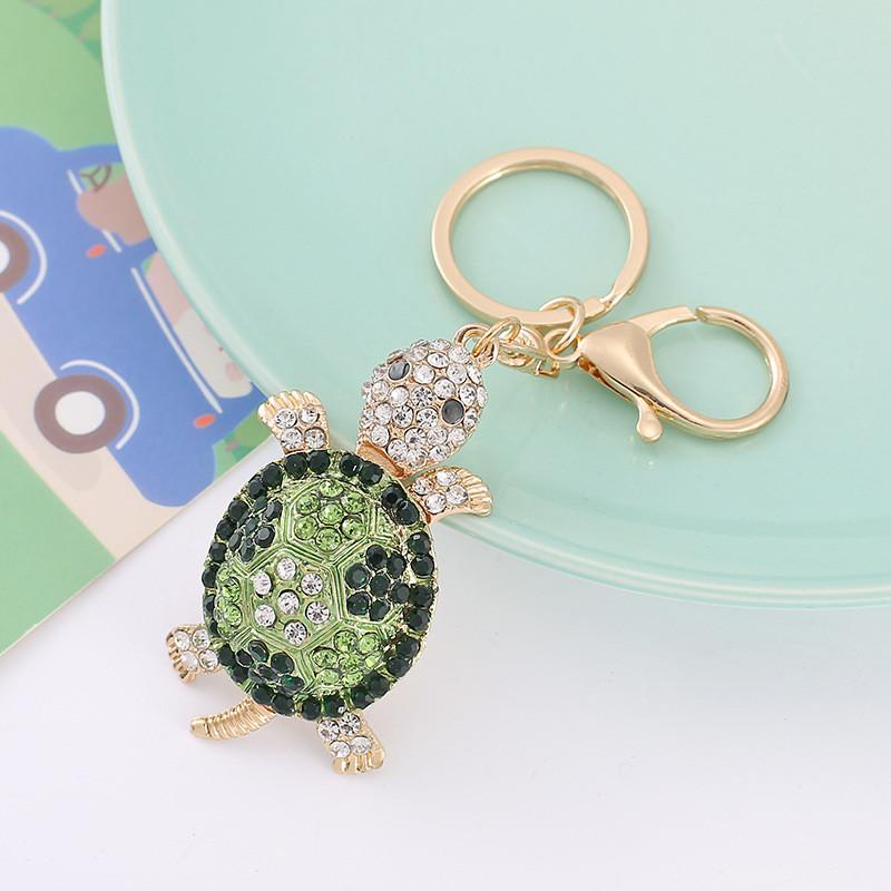 Charming Zinc Alloy Turtle Keyring With Shiny Crystals Great For Friends And Loved Ones