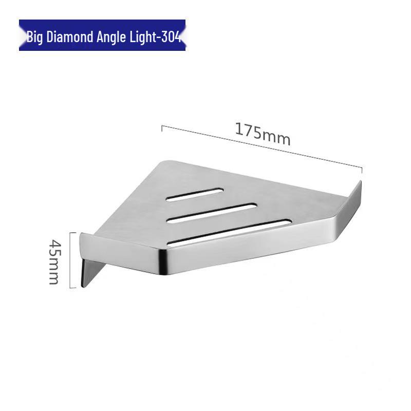 Угловая полка из нержавеющей стали 304 без сверления для настенного хранения в ванной комнате и отеле