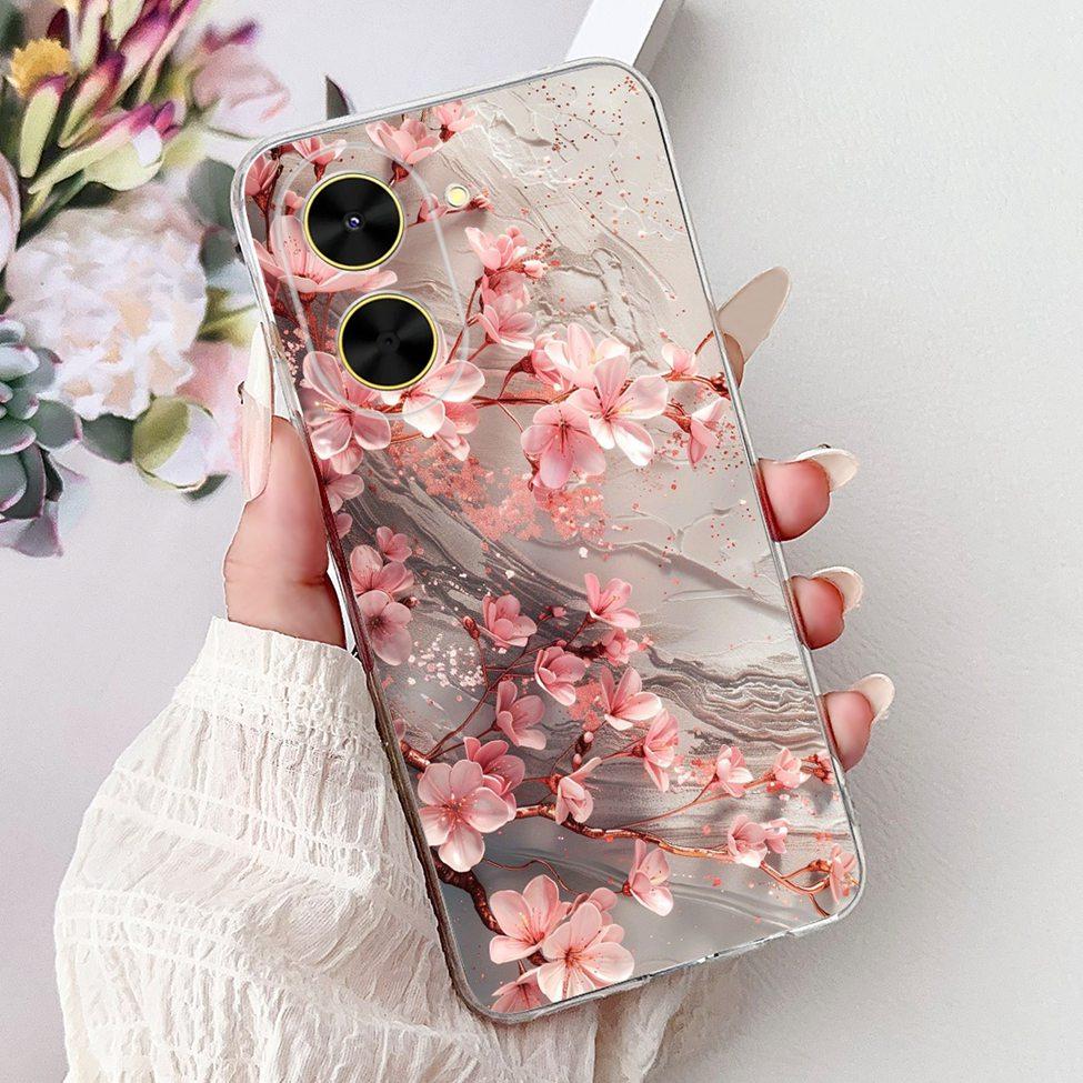 For Redmi A5 NFC 5G Case Cover Clear Luxury Kawaii Cute Cat Fashion Flowers Funny Painted Soft Phone Case For Redme A5 NFC 5G
