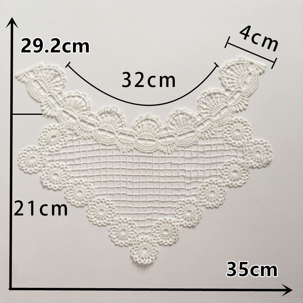 White I Milk Silk Embroidery Hollow Collar Sewing Lace Diy Decoration With Clothing Accessories Collar Accessories