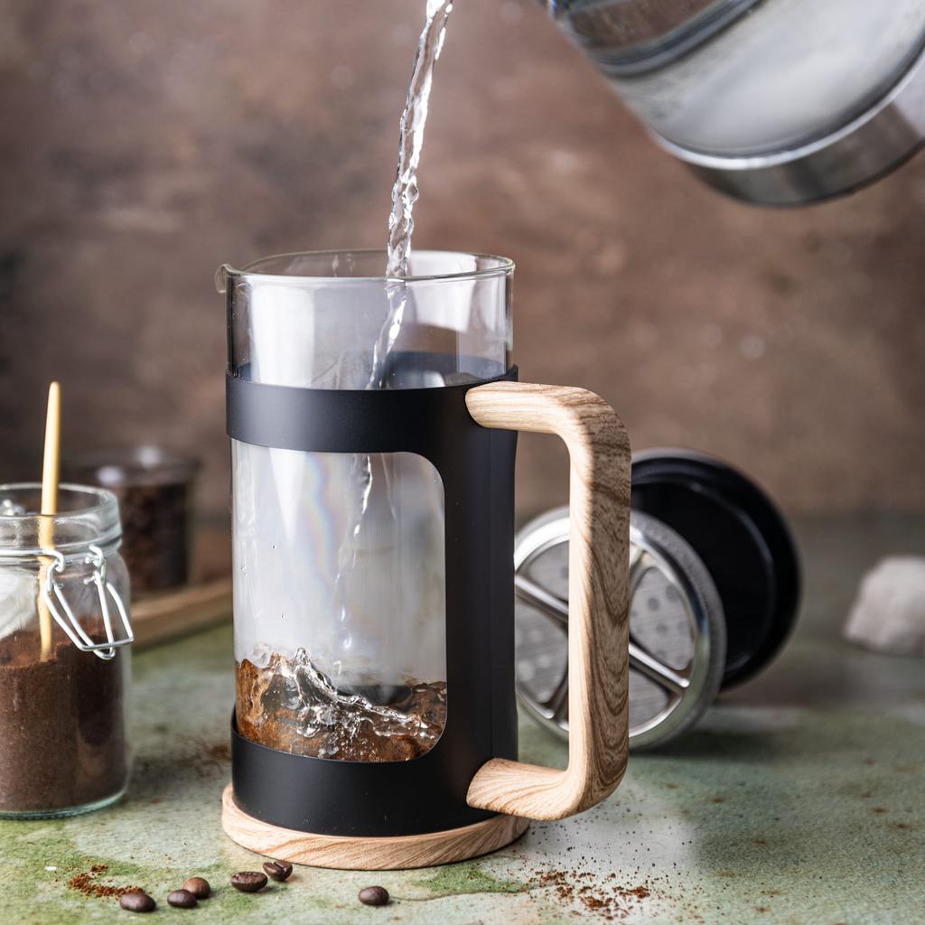 KLAUSBERG KB-7680 0.60L French Press Coffee/Tea Maker with Wooden Handle