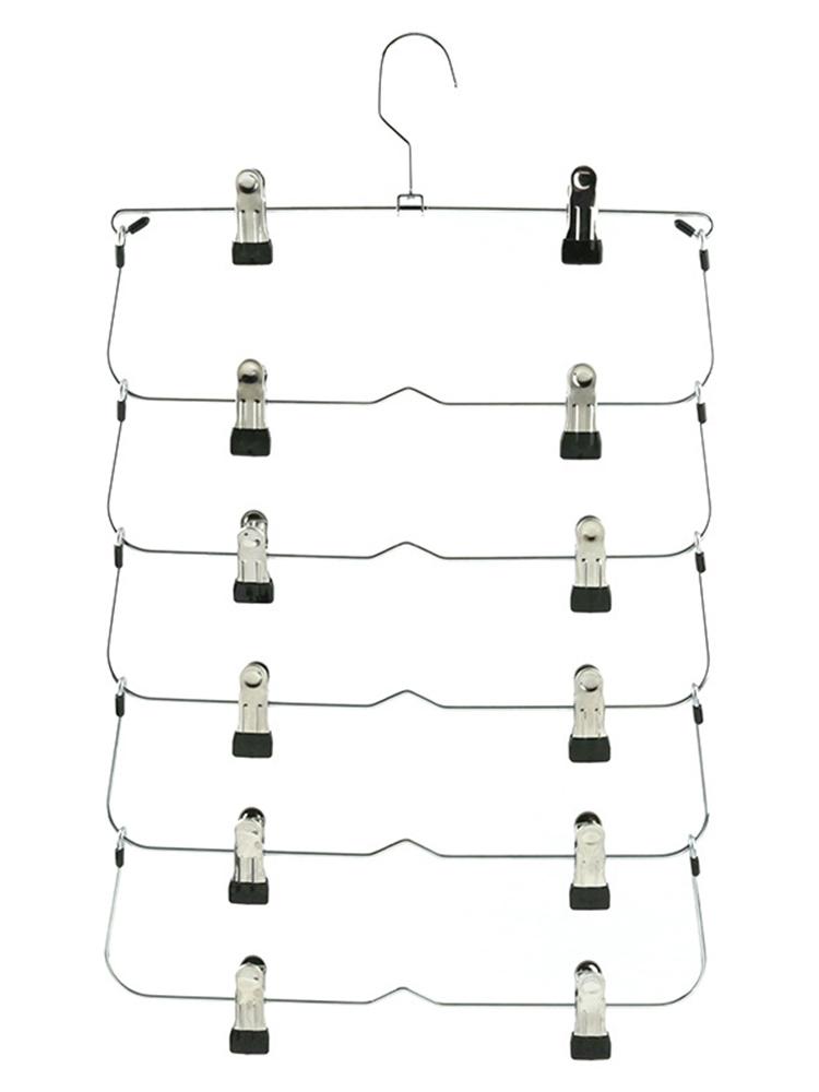 Многофункциональная складная многослойная стойка для брюк, вешалка для брюк, бытовой противоскользящий и бесшовный инструмент для хранения в гардеробе