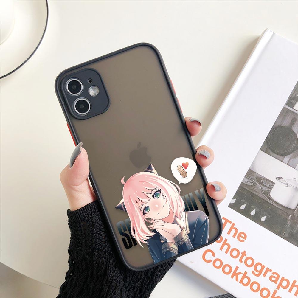 Матовый чехол для iPhone 11 12 13 14 Pro Max XR X 8 7 Plus Pro XS Mini Skin Feeling Cover Funda Coque Shell Capa Anime Spy X Family