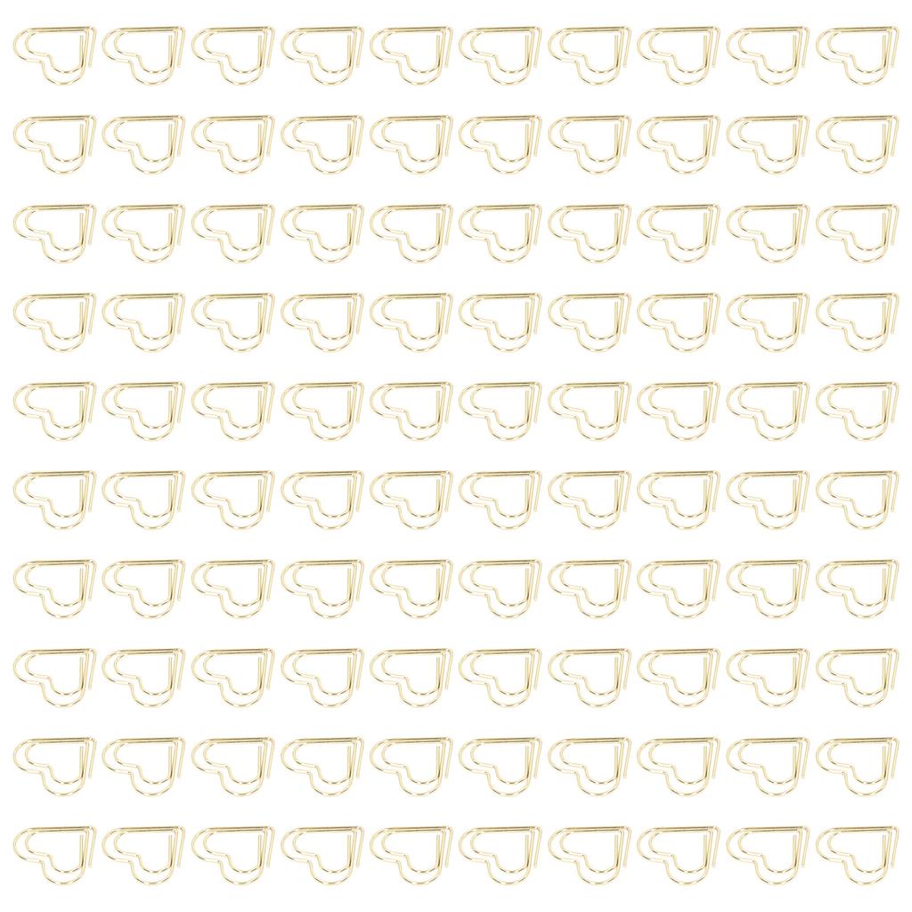 100 шт. Бумажные скрепки Портативные Милые Мини Электропозолоченные Металлические Бумажные скрепки для Офиса Дома Сортировки Файлов с Коробкой для Хранения