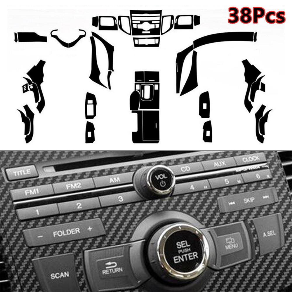 38 шт. Декоративная накладка для салона автомобиля под карбон, наклейка-декаль для Acura TSX 2009-2014