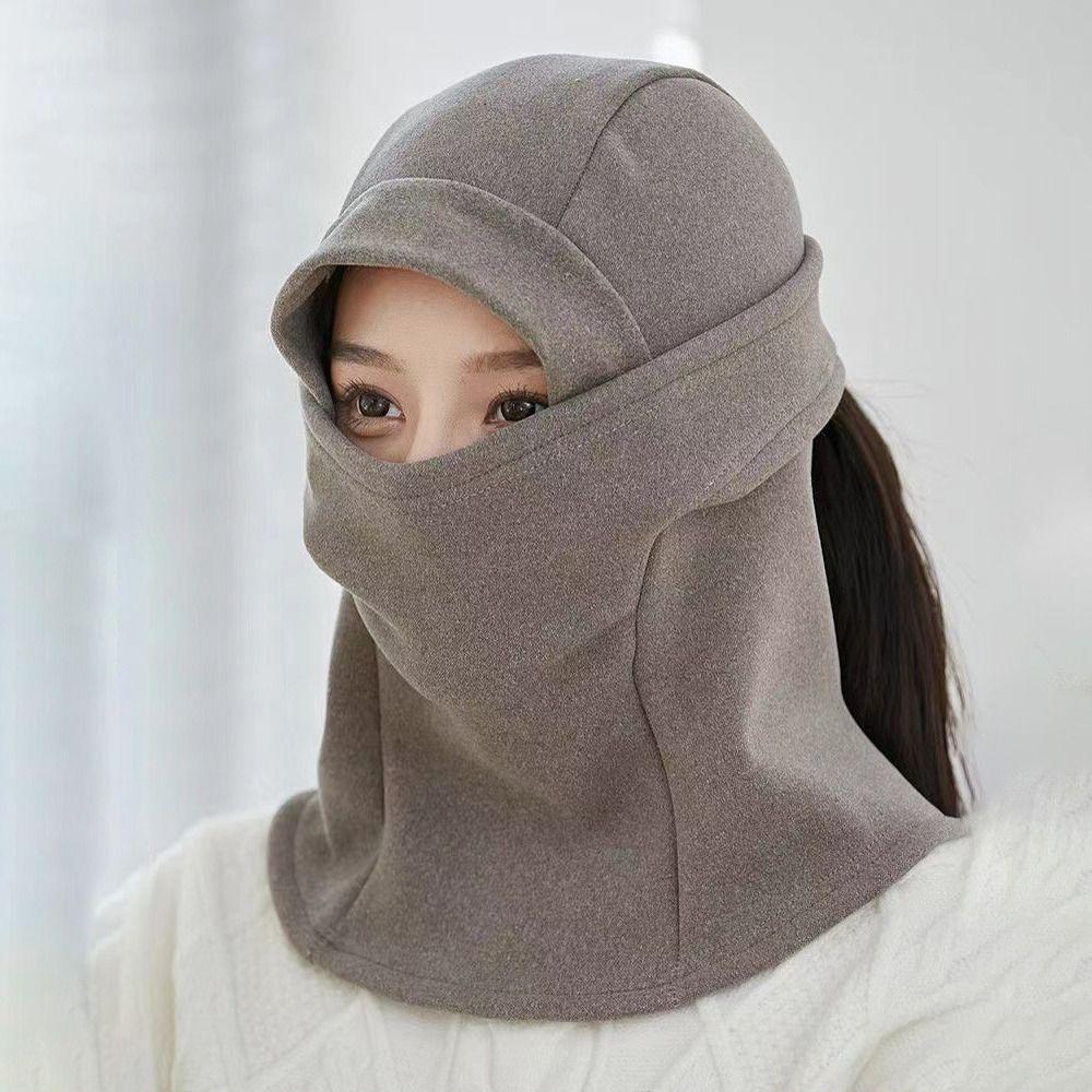 Ветрозащитные Теплые Шапки-Бини Толстые Теплые Зимние Шапки Простота Маска на Все Лицо Шея