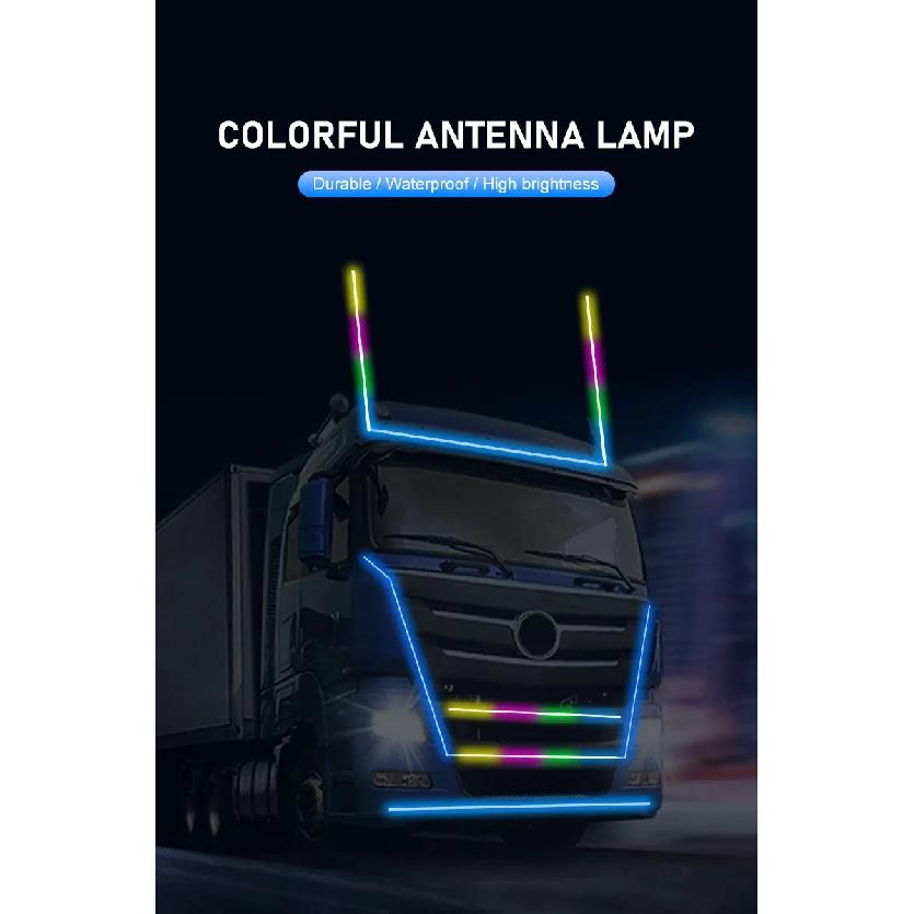 TCYATO universal antenna light for car and trucks, decorative LED , seven-color flowing light, flashing navigator light
