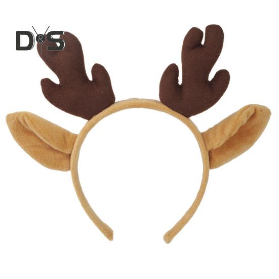 Christmas Headband Antler Decor Hair Hoop Festive Reindeer Design Headgear Women Elastic Comfortable Xmas Hair Accessories