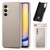 For Samsung Galaxy S24 Case Litchi Texture Leather Coated PC Mobile Back Cover