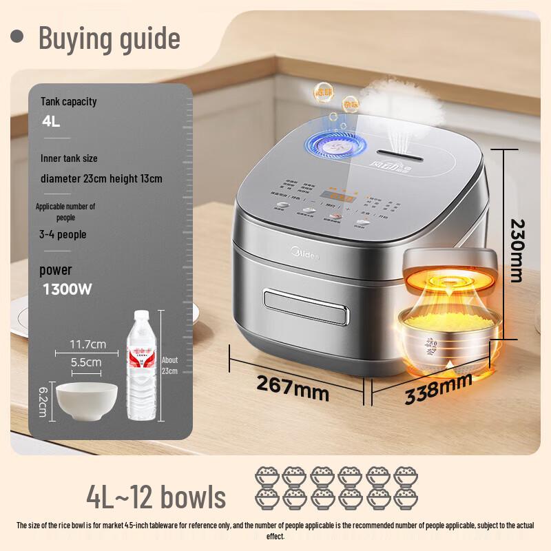 Midea Fengdong Daoxiang Pro Smart IH Rice Cooker CN plug (adapter included)