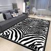 Zebra Pattern Carpet Minimalist Black White Lines Rug Comfortable Size Living Room Carpets Luxury Bedroom Bedside Rug