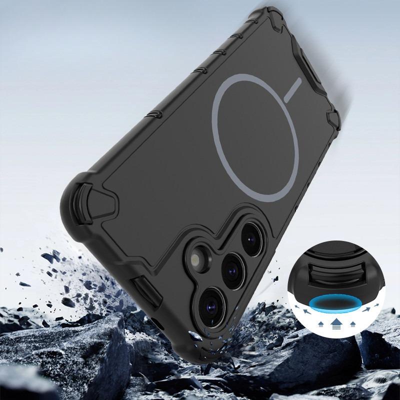 Подходит для Samsung S25 Чехол для телефона Решетчатый Чехол с сенсорным управлением Магнитный Чехол для телефона Galaxy A55 Противоударный Чехол для телефона