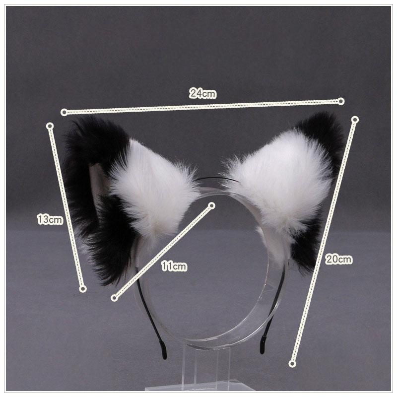 Cute Cat Fox Fur Ear Hair Hoops Night Hairband Headbands Hair Cat Ear Hair Band