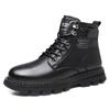 Fashion Men's High-top Fashion Shoes New Motorcycle and Ankle Boots Waterproof Boots Men Leather Shoes Men Casual Boot Bota Masculina