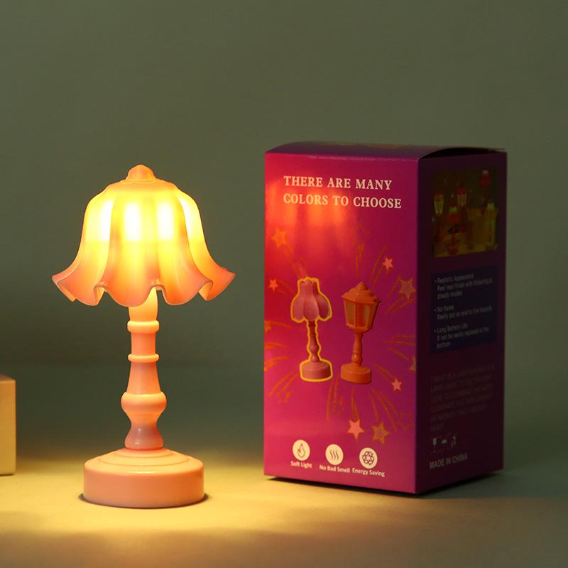 Мини светодиодный уличный фонарь ночник - Маленькая настольная лампа для атмосферы и декоративных микроландшафтов