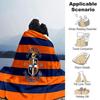 Luton Town Crest Flannel Blanket, Soft Polyester, Modern Design, All-Season for Camping, Travel, Gifts for holidays or birthdays