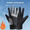 Autumn Winter Outdoor Cycling Gloves Gym Fitness Sports Running Warm Touch Screen Nonslip Gloves Motorcycle Gloves Men Black