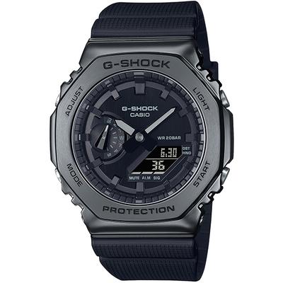 Мужские часы G-SHOCK GM-2100BB-1AJF [G-SHOCK Metal Covered Series Blackout] Круглые черные