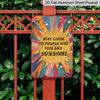 2D Flat, Vintage-Inspired "Stay Close To People Who Feel Like Sunshine" Metal Aluminum Sign - 8x12 Inch Retro Sunburst Wall Decor with Floral