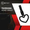 JDM Tsurikawa Bosozoku Shaped Ring Japanese Subway Handle Black Heart