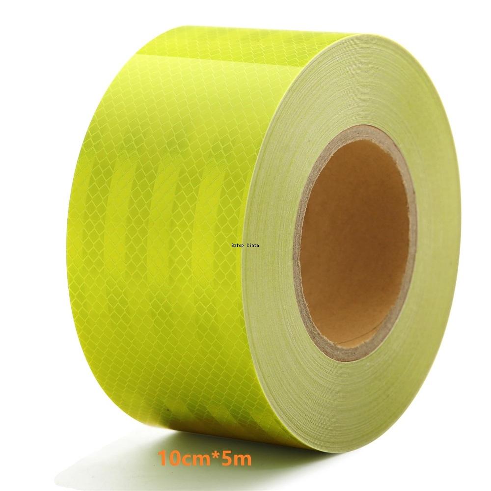 2,5 см/5 см/10 см флуоресцентная желтая светоотражающая лента класса Giamond, водонепроницаемая, с сильным клеем, предупреждающая о безопасности, светоотражающая наклейка для автомобиля