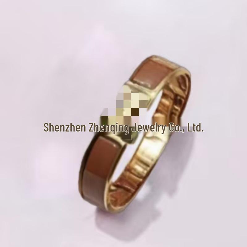 Эмалевый браслет с буквой H, покрытый 18 каратным золотом - Классическая мода, Различные цвета, Идеально для пар