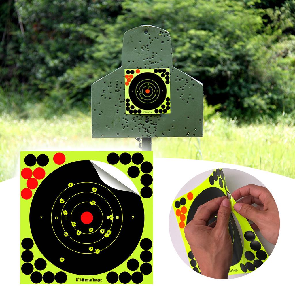 10 Pcs Splatter Paper Targets Fluorescent Targets Paper Shooting Ranges Circle Paper Targets Stickers for Practice
