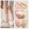 Bowknot Socks, Women's Mid-calf Socks, Solid Color Cotton Socks for Autumn and Winter, Ballet-style Sweat-absorbing and Odor-proof Women's Socks