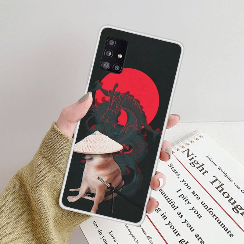 Чехол для телефона Funny Dog Cheems для Samsung Galaxy S9 S10 Plus S10E S20FE A71 A51 A21S из прозрачного силикона