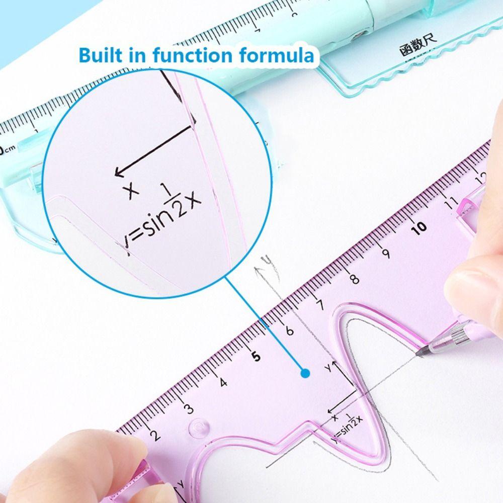 3-in-1 Compass Ruler Set Plastic Mechanical Pencil High Quality Drawing Tool  Students