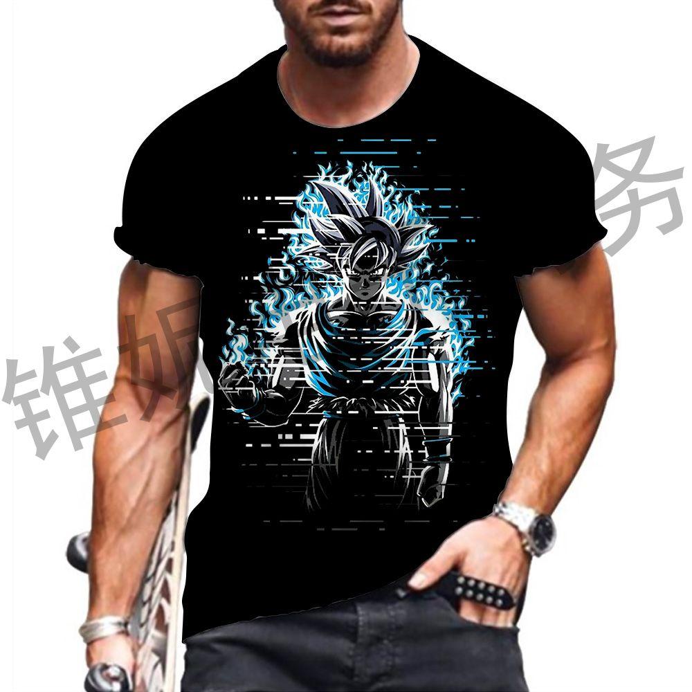 Dragon Ball Z 2024 Веджета Мужская Футболка Гоку Мужская Одежда Топы Крутая Саянская Короткий Рукав Футболка 110-6XL Лето СПОРТЗАЛ Харадзюку Футболка