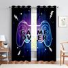 2PCS Living Room, Bedroom, Gaming Room, Cool Game Controller Printed Curtains, Light-Transmitting Decorative Custom Curtains
