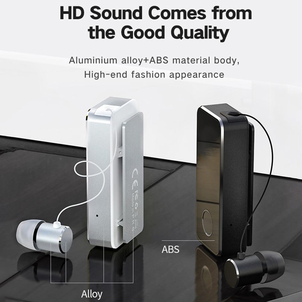 Fineblue F2 Pro Wireless Bluetooth 5.0 Earphone Vibrating Alert Wear Clip Headphone Hands-Free Black