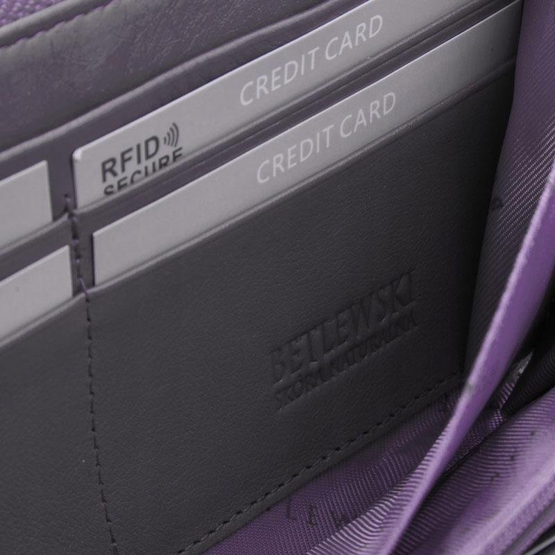 BPD-VS-5201 PURPLE Women' Wallet SHINY +CERTIFICATE