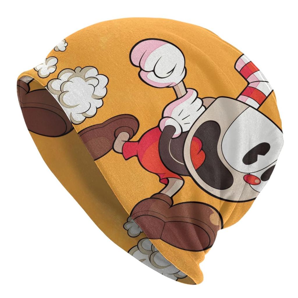 Отличные Ретро Игровые Шапки-Бини с Черепом Cuphead Весенние Унисекс Кепки для Улицы Теплые Многофункциональные Шапки-Боннет