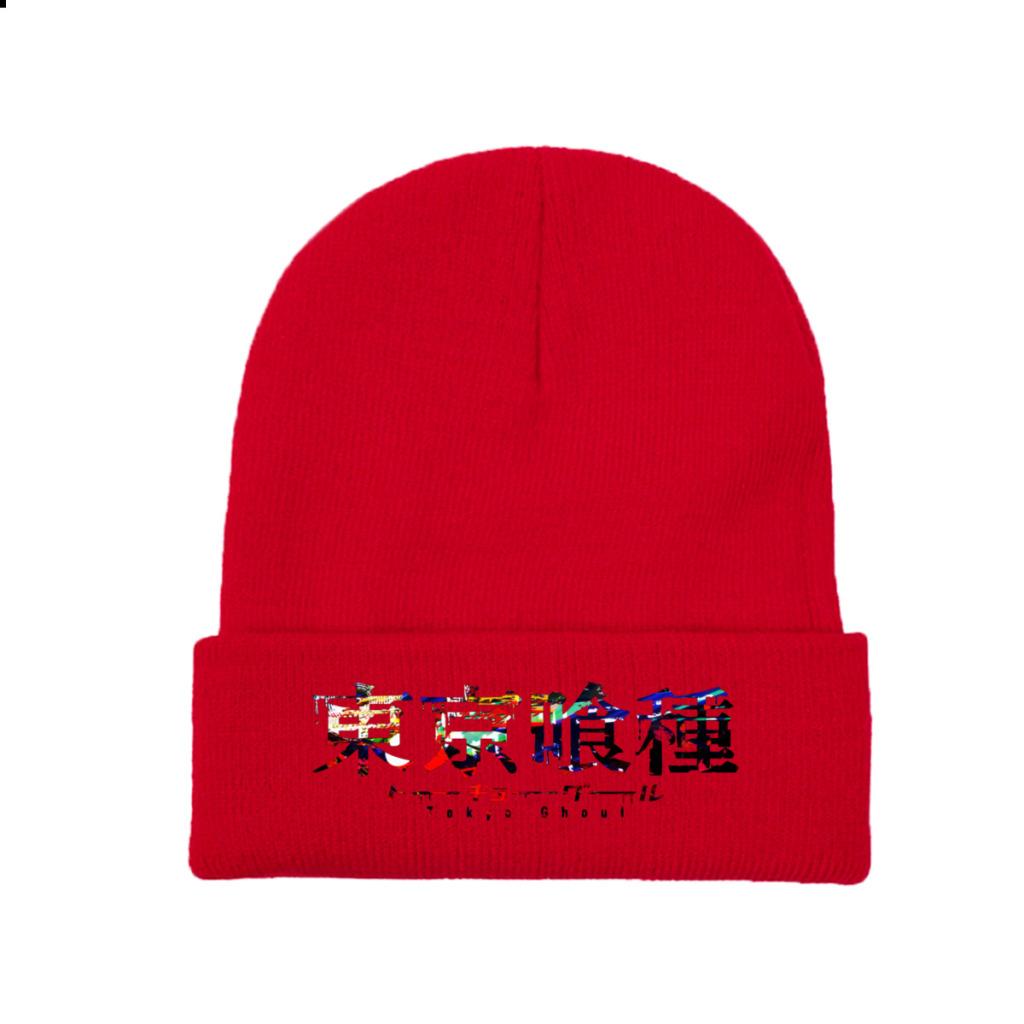 Токийский Гуль Вязаная Шапка Шапки Зимние Шапки Теплая Полиэстер Повседневная Кепка Унисекс Женская