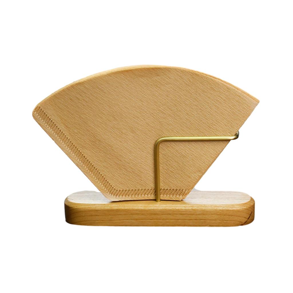 Элегантная деревянная подставка для фильтров Прочная стойка для фильтровальной бумаги Коробка для хранения Держатель фильтровальной бумаги для кофе ручной заварки для дома