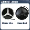 Car Sticker New 2025 For Mercedes Benz Chrome Silver Newest 3D Front Grille Emblems For Mercedes Benz C W205 A W177 S W217 SL R2
