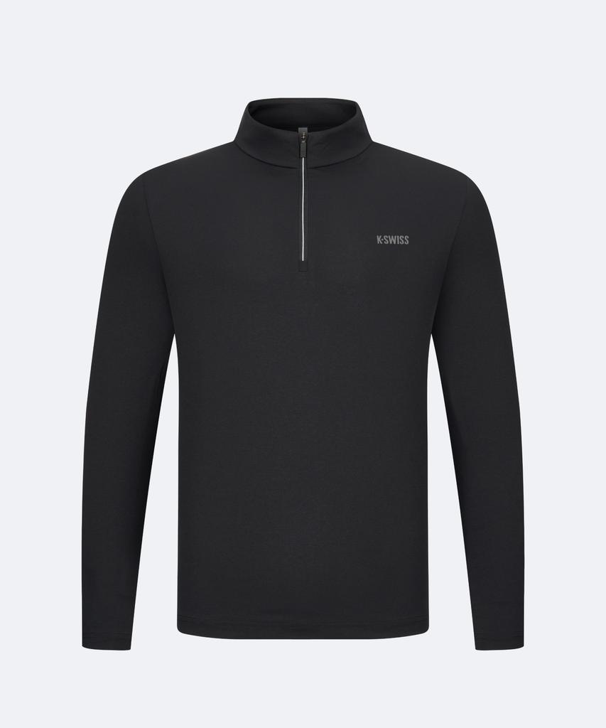 Мужская футболка K-Swiss Kaipro Active с молнией и длинным рукавом_1Kstlsu004Bk