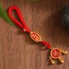 Zinc Zinc Alloy Fortune Bag Pendant Rope Woven Car Keyring Personality Lucky Keychain  Decoration