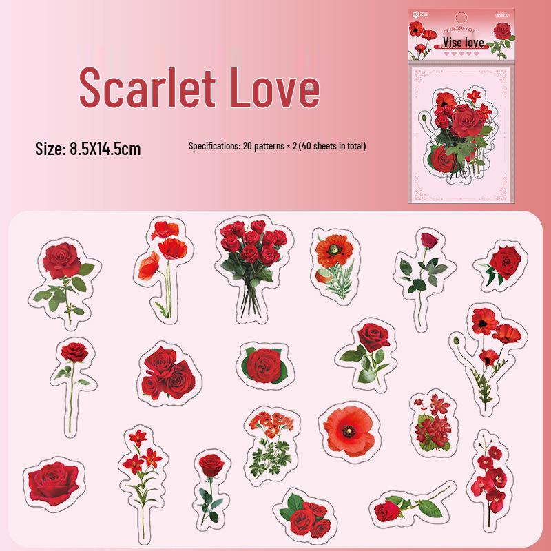 Retro Butterfly and Plant Waterproof PET Stickers - Large Ins Style for Notebooks