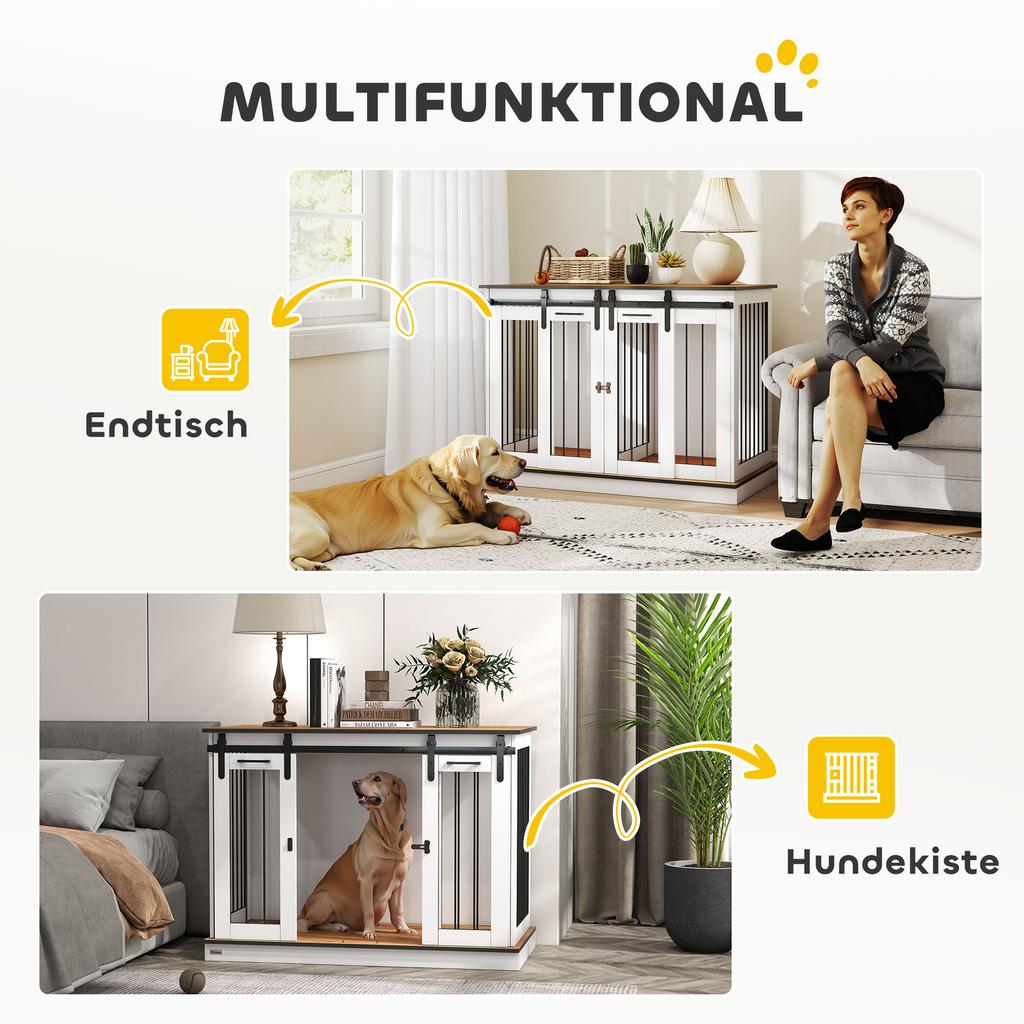 Dog Crate Furniture for Large Dogs, Double Dog Cage for Small Dogs