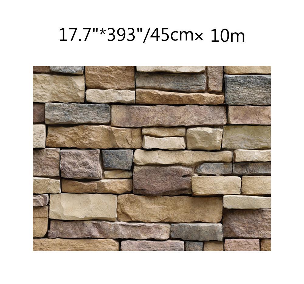 3D настенная наклейка 10 метров кирпичный камень деревенский эффект самоклеящаяся наклейка на стену